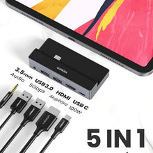 UGREEN 70688 5-in-1 USB-C Hub for iPad Pro – 4K 60Hz, 100W PD & 3.5mm Audio