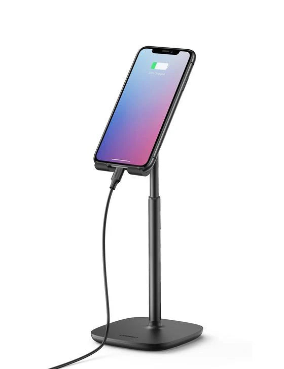 UGREEN 80194 Adjustable Desktop Cell Phone Holder Black Anti-Slip Stand for Smartphones