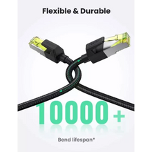UGREEN 80424 CAT7 Shielded LAN Cable 3M 10Gbps 600MHz Braided SSTP for Gaming PC Router