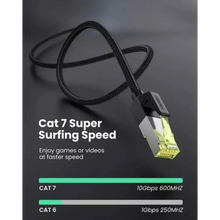 UGREEN 80425 CAT7 Shielded LAN Cable 5M 10Gbps 600MHz Braided SSTP for Gaming PC Router