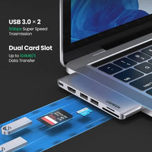 UGREEN 80856 6-in-2 USB-C Hub for MacBook Pro – Thunderbolt 3, 4K HDMI, 100W PD