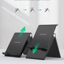 UGREEN 80704 Adjustable Portable Stand White Foldable Phone Tablet Stand for Travel Desk