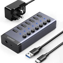 UGREEN 90306 Powered USB 3.0 Hub 7 Data Ports 4 Smart Charging Ports 5Gbps for Laptop PC