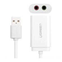 UGREEN 30143 USB External Stereo Sound Adapter 3.5mm Headphone Mic Jack for PC Laptop