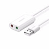 UGREEN 30143 USB External Stereo Sound Adapter 3.5mm Headphone Mic Jack for PC Laptop