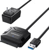 UGREEN 20231 USB 3.0 to SATA Adapter Cable 5Gbps UASP for 2.5 3.5 HDD SSD Data Transfer Cloning