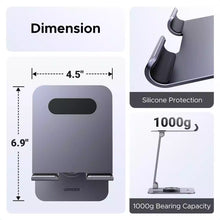 UGREEN 45860 Aluminum 360° Rotating Tablet Stand Foldable Portable for iPad Samsung Galaxy