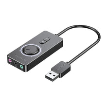 Vention CDRBB USB 2.0 External Stereo Sound Adapter Card | 1-Meter | Volume Control | LED Indicator | 3.5mm 3-in-1 Audio | SSS1629A5 Chip | PC, Laptop, PS4