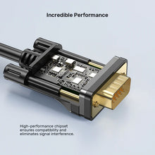 UNITEK V1185A01 HDMI to VGA Cable 2M 1080P Gold-Plated for Laptop PC to Monitor Projector