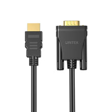 UNITEK V1185A01 HDMI to VGA Cable 2M 1080P Gold-Plated for Laptop PC to Monitor Projector