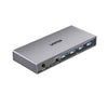 UNITEK V1309AGY01-EU HDMI KVM Switch 4K@60Hz 4-Port USB 3.0 5Gbps for 2 PCs Share Monitor Keyboard Mouse