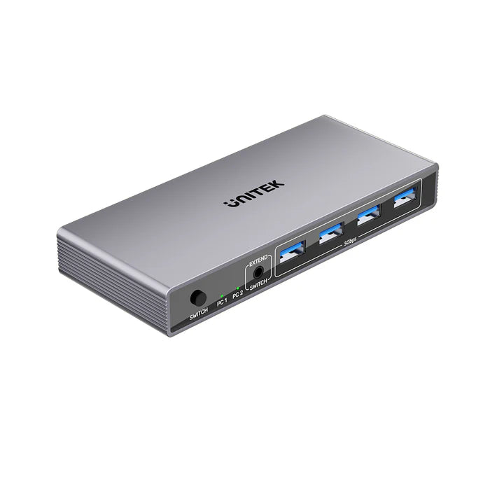 UNITEK V1309AGY01-EU HDMI KVM Switch 4K@60Hz 4-Port USB 3.0 5Gbps for 2 PCs Share Monitor Keyboard Mouse