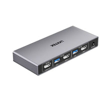 UNITEK V1309AGY01-EU HDMI KVM Switch 4K@60Hz 4-Port USB 3.0 5Gbps for 2 PCs Share Monitor Keyboard Mouse