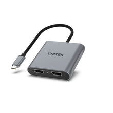 UNITEK V1404B USB-C to Dual HDMI 4K Adapter 15cm MST for Windows 4K@60Hz HDCP 2.2