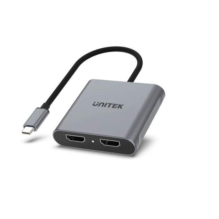UNITEK V1404B USB-C to Dual HDMI 4K Adapter 15cm MST for Windows 4K@60Hz HDCP 2.2