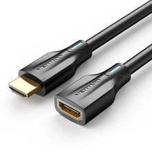 VENTION AHBBH HDMI 2.1 Extension Cable 2M Black | HDMI 8K60Hz | Gold Plated | Male to Male | Tinned Copper | PVC Jacket | 30AWG