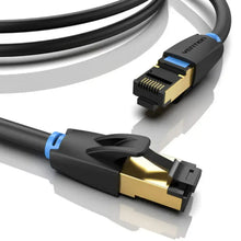 VENTION IKABI CAT8 SSTP PATCH CABLE 3M BLACK | 40Gbps | 2000MHz | SSTP Shielding | Gold-Plated RJ45 | Servers, Gaming, NAS & Data Centers
