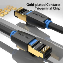 VENTION IKABI CAT8 SSTP PATCH CABLE 3M BLACK | 40Gbps | 2000MHz | SSTP Shielding | Gold-Plated RJ45 | Servers, Gaming, NAS & Data Centers