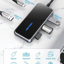 VENTION TFDHB Multi-Function 5-in-1 USB-C Docking Station Mirrored Surface Type | PD 87W Fast Charging | USB 3.0 5Gbps | 4 x USB-A | Aluminum Alloy