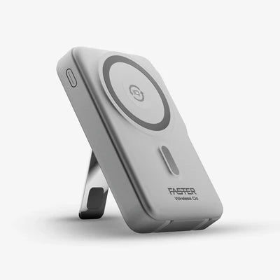 FASTER WP 10K Power Bank | 10,000mAh | 20W PD Fast Charging | Qi2 15W Wireless Charging | Built-in Cables (iOS & Type-C) | Digital Display