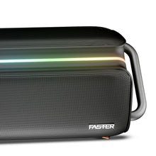 FASTER X400 Bluetooth Speaker Faster BashBeats X400 120W Sound Deep Bass TWS Pairing (240W Stereo) Karaoke 8000mAh 15-Hour RGB Party Lights