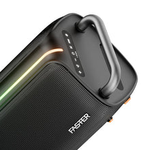 FASTER X400 Bluetooth Speaker Faster BashBeats X400 120W Sound Deep Bass TWS Pairing (240W Stereo) Karaoke 8000mAh 15-Hour RGB Party Lights