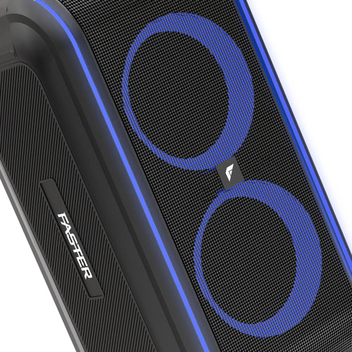 Faster X550 Bluetooth Speaker Faster X550 BashBeats 30W Loud Sound Dual 6" Subwoofers Deeper Bass Bluetooth v5.3 4400mAh Battery Karaoke Ready