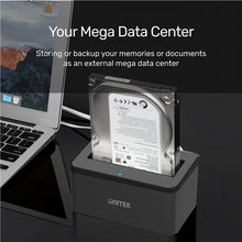 UNITEK Y-1078 USB 3.0 Hard Drive Docking Station for 2.5 3.5 SATA HDD SSD 5Gbps Hot-Swap ON/OFF Switch