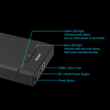 UNITEK Y-3035 USB 3.0 to SATA III Enclosure 2.5 3.5 HDD SSD 5Gbps UASP Tool-Free for PC PS4 Xbox