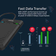 UNITEK Y-3036A DiskGuard Raiden USB-C to 2.5 SATA HDD SSD Enclosure 5Gbps UASP Tool-Free eSports Design
