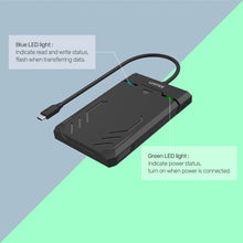 UNITEK Y-3036A DiskGuard Raiden USB-C to 2.5 SATA HDD SSD Enclosure 5Gbps UASP Tool-Free eSports Design