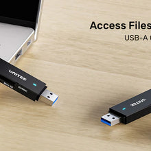 UNITEK Y-9327A USB 3.0 Card Reader 5Gbps SD MicroSD for Windows Mac Android Linux Plug and Play