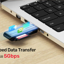 UNITEK Y-9327A USB 3.0 Card Reader 5Gbps SD MicroSD for Windows Mac Android Linux Plug and Play