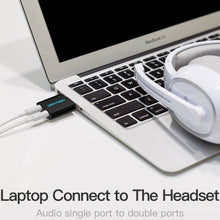 VENTION VAB-S17-B USB External Sound Card | USB 2.0 Audio Adapter | 3.5mm Mic & Headphone | Plug & Play | No Driver Required | Windows, Mac, PS4, Linux, Chromebook
