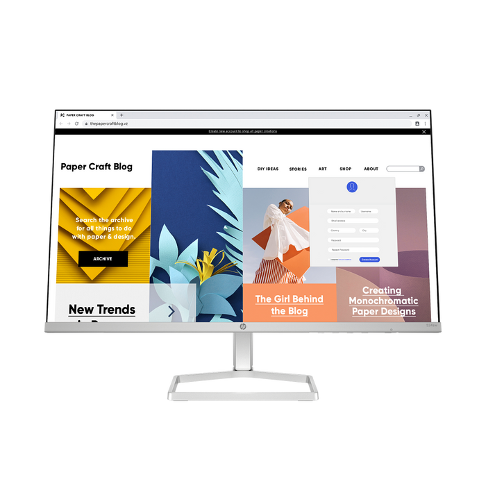 HP Series 5 524SW 23.8" FHD IPS White Monitor