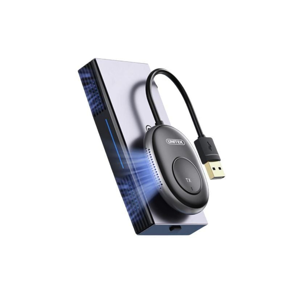 UNITEK V158B USB-A to HDMI VGA Wireless Screen Projector 1080P@60Hz 50M Plug and Play
