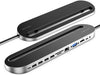 VENTION THEBC 12-in-1 Type-C Docking Station Metal Black | 4K@30Hz HDMI & DP | 5Gbps USB | Gigabit Ethernet | 100W PD | SD/TF | VGA | Audio
