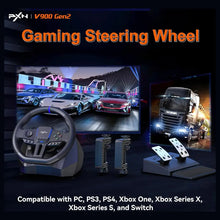 PXN-V9 GEN2 900 & 270 DEGREE RACING WHEEL WITH PEDALS / SHIFTER