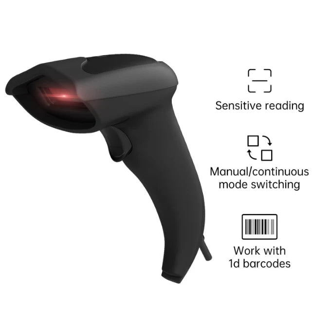 Deli ES211 Handheld Barcode Scanner | 1D USB Barcode Reader for Retail & POS