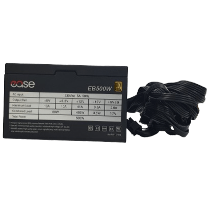 EASE EB500 500W 80 Plus Bronze Power Supply | Reliable PSU