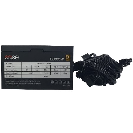 EASE EB800 800W 80 Plus Bronze Power Supply | Reliable Gaming PSU