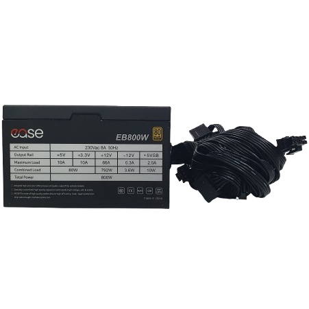 EASE EB800 800W 80 Plus Bronze Power Supply | Reliable Gaming PSU