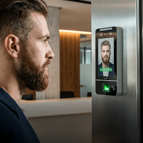 Face Smart - Visible Light Indoor Facial & Palm Recognition | PLF-10K-VLP | Biometric Access Control Terminal | 5" IPS Touch Screen | 10,000 Users | Face/Palm/Fingerprint/Card/Password