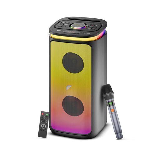 Faster Bashbeats X500 30W Loud Sound Strong Bass Bluetooth v5.3 4500mAh Battery Built-in Mic LED Lights Portable Karaoke Speaker
