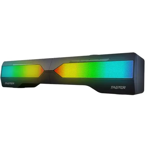 FASTER G2000 RGB Lighting Dual Gaming Wireless Speakers 10W Output (2 × 5W) RGB Lighting Wireless Connectivity Compact Stylish Design For Gaming, Music & Movies