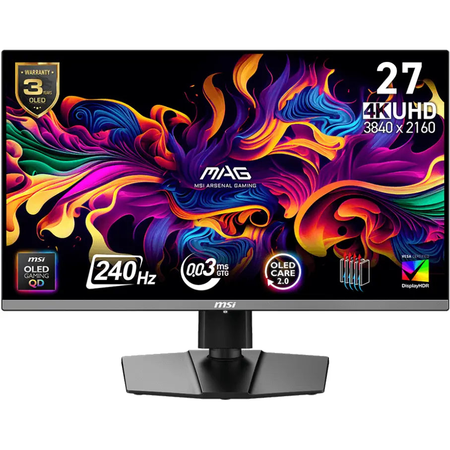 MSI MAG 272UP ( QD-OLED X24, Res: 3840 x 2160, 240Hz, 0.03ms GTG, Adaptive-Sync )