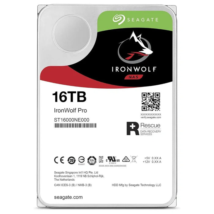 Seagate IronWolf Pro 16TB NAS Hard Drive | Enterprise-Class 3.5" Internal HDD