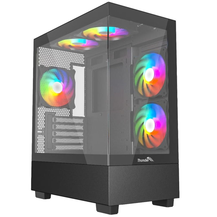 Thunder Black Fox TGC-747 ARGB MicroATX Gaming Case | PC Cabinet