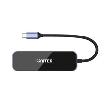 UNITEK D1084A 6-in-1 USB-C Hub 4K@60Hz HDMI 3xUSB-A 5Gbps Gigabit Ethernet 100W PD Glass Design