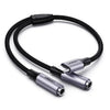UGREEN 30732 USB-C to 3.5mm 2 Female Audio Splitter Cable for Headphones Speakers Car Stereo